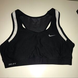Nike Black with white trim Sports bra |S